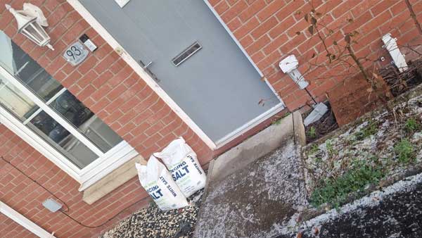 Grit Bin in Use